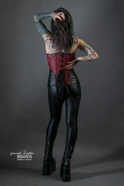 Corset Rock Gothique Rouge -Spiral Boutique 06corsetrockgothiquerougeaadsc 5356 modifier 1 900