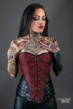 Corset Rock Gothique Rouge