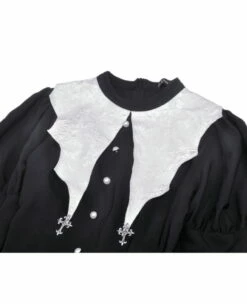 Robe Noire Et Blanche DARK IN LOVE 'bat' -Spiral Boutique 1000x6642 900