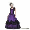 Robe De Bal Gothique SINISTER -Spiral Boutique 1080 gothiclongdresswithvampirecollarbysinister 06 900