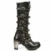 Bottes Cuir Noir NEW ROCK M.TR023-C1 -Spiral Boutique 138
