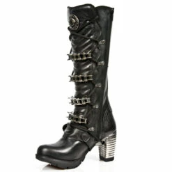 Bottes Cuir Noir NEW ROCK M.TR023-C1 -Spiral Boutique 140
