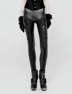 Leggings PUNK RAVE Look Cuir 'nuit Noire' -Spiral Boutique 2017 12 25664211 900