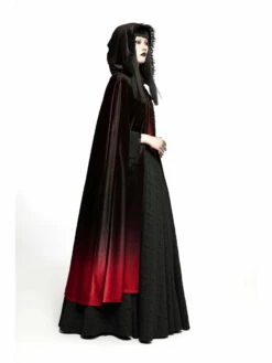 Longue Cape Femme PUNK RAVE 'Queen Of Crows' -Spiral Boutique 22 04457 900