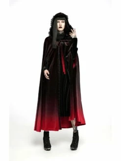 Longue Cape Femme PUNK RAVE 'Queen Of Crows' -Spiral Boutique 22 04728 900