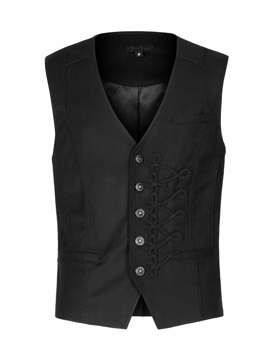 Gilet Sans Manches PUNK RAVE 'baron Noir' 6 Gilet Sans Manches PUNK RAVE 'baron Noir' – Image 4