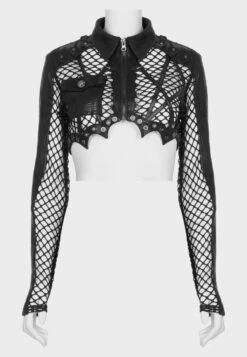 Veste Crop Top PUNK RAVE 'Geindra' -Spiral Boutique 2608039064202503580500565 900
