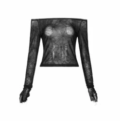 Haut Léger PUNK RAVE 'veuve Noire' -Spiral Boutique 2608039064202503580500624 900