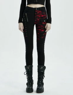 Pantalon Femme PUNK RAVE 'red Nebula'