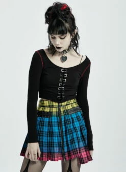 Mini Jupe Plissée PUNK RAVE