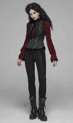 Pantalon Victorien PUNK RAVE 'lotus Noir' -Spiral Boutique 2608039064202503580502792 900