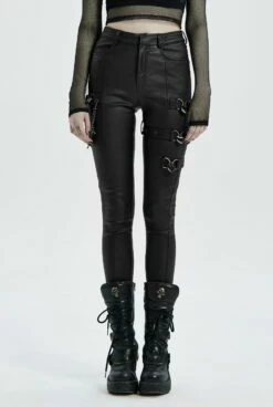 Pantalon Femme PUNK RAVE 'coeur Noir'
