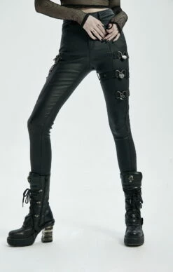 Pantalon Femme PUNK RAVE 'coeur Noir' -Spiral Boutique 2608039064202503580502999 900