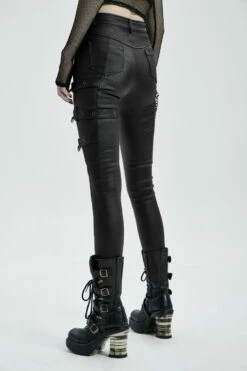 Pantalon Femme PUNK RAVE 'coeur Noir' -Spiral Boutique 2608039064202503580503004 900