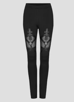 Leggings PUNK RAVE 'gothic Cross' -Spiral Boutique 2608039064202503580503077 900
