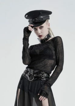 Haut Léger PUNK RAVE 'veuve Noire' -Spiral Boutique 2608039064202503580503761 900