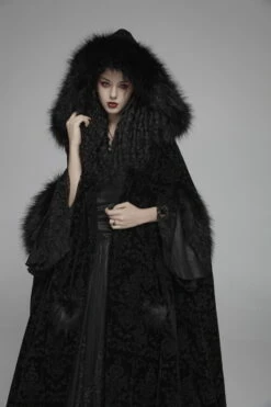 Longue Cape PUNK RAVE 'nébuleuse Noire' -Spiral Boutique 2608039064202503580507488 900
