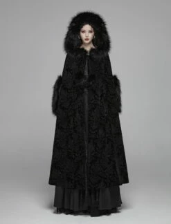 Longue Cape PUNK RAVE 'nébuleuse Noire' -Spiral Boutique 2608039064202503580507544 900