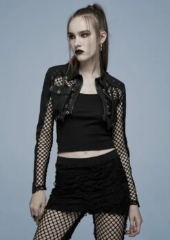 Veste Crop Top PUNK RAVE 'Geindra' -Spiral Boutique 2608039064202503580514540 900