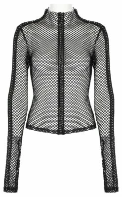 Haut Gothique PUNK RAVE En Tissu Mesh -Spiral Boutique 2641021629215172025035805001079 900