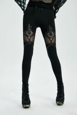 Leggings PUNK RAVE 'gothic Cross'