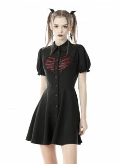 Robe Lolita DARK IN LOVE 'coeur Rouge'
