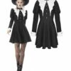 Robe Noire Et Blanche DARK IN LOVE 'bat' -Spiral Boutique 666x1000111 900