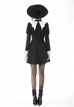 Robe Noire Et Blanche DARK IN LOVE 'bat' -Spiral Boutique 666x100034 900