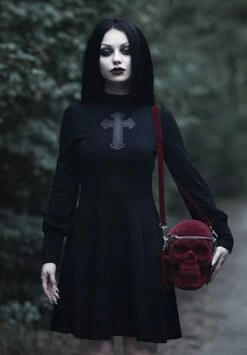 Robe Manches Longues KILLSTAR 'crossed Out' -Spiral Boutique 69363902 348264876059112 7013170799244640341 n 900