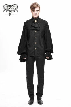 Jabot De Chemise Noir DEVIL FASHION -Spiral Boutique as0681 900