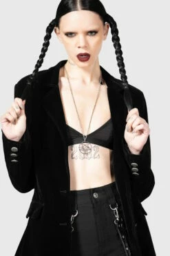 Blazer Velours KILLSTAR 'astaroth Boyfriend' -Spiral Boutique astaroth velvet boyfriend blazer w e 900