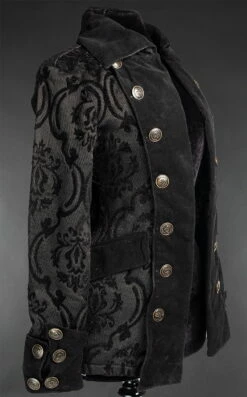 Veste Victorienne Pirate Femme -Spiral Boutique black brocade female pirate jacket 2 900