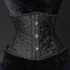 Serre-taille Gothique Brocarde Noir -Spiral Boutique black brocade waist cincher1 900