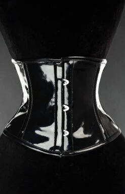 Serre-taille Gothique PVC Noir