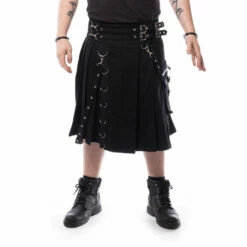 Kilt Noir POIZEN INDUSTRIES -Spiral Boutique callekiltmensblackchemicalblack172 900