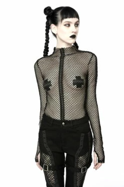 Haut Gothique PUNK RAVE En Tissu Mesh -Spiral Boutique capture one catalog20411 900