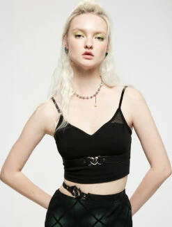 Crop Top PUNK RAVE 'Coeur Brisé'