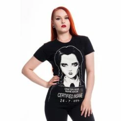 T-shirt MERCREDI ADDAMS 'certified Insane'