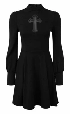 Robe Manches Longues KILLSTAR 'crossed Out' -Spiral Boutique crossedout dress 1024x1024 900