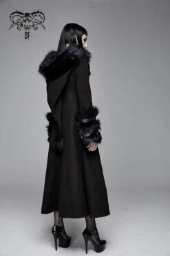 Long Manteau DEVIL FASHION 'black Sirena' -Spiral Boutique ct1263 900