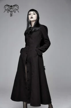 Long Manteau DEVIL FASHION 'black Sirena' -Spiral Boutique ct1269 900