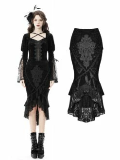 Jupe Gothique Victorienne DARK IN LOVE