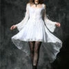 Robe Gothique Blanche DARK IN LOVE -Spiral Boutique dw053wh