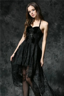 Robe Gothique Noire DARK IN LOVE -Spiral Boutique dw0631