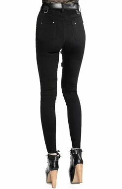 Pantalon RESTYLE 'gothic Harness Jean' -Spiral Boutique eng pl black gothis harness jeans 2041 7 900