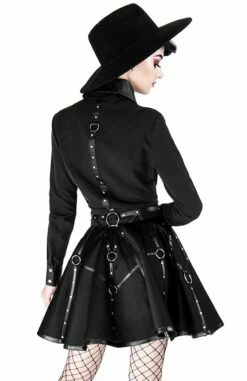 Jupe RESTYLE 'black Circle Moon' -Spiral Boutique eng pl gothic black short moon mistress skirt 2052 8 900