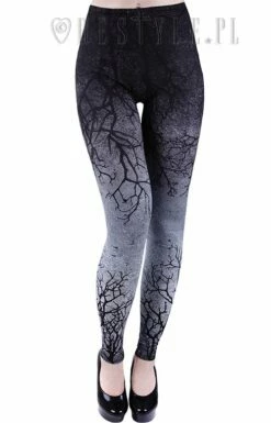 Leggings RESTYLE 'dark Forest' -Spiral Boutique eng pl ombre leggings tree gradient trousers gray branches 1462 3 900
