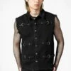 Veste Sans Manches KILLSTAR 'Ervin' -Spiral Boutique ervin button up vest m b x1600 900