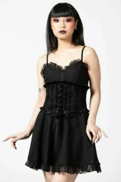 Serre-taille KILLSTAR 'flix Flocked' -Spiral Boutique flix flocked waspie w b 9aca6195 c2a4 4250 8cda e3f8754245ea x1600 900