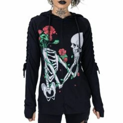 Veste Zippée VIXXSIN 'Garden Skull' -Spiral Boutique garden skull hood black vixxsin 41 900